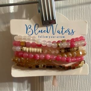 Moving Sale - Blue Waters Bracelet Set (five beautiful stretchy brackets)